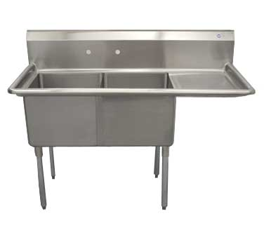 Serv-Ware, E2CWP2424R-24, Sink, (2) Two Compartment