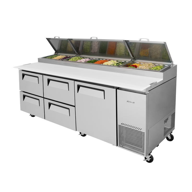 Turbo Air, TPR-93SD-D4-N, Mostrador Refrigerado, Mesa de Preparación de Pizza