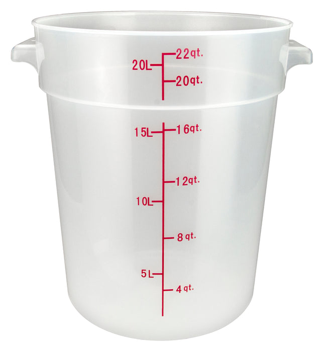 Winco, PTRC-22, Round Food Storage Containers