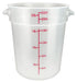 Winco, PTRC-22, Round Food Storage Containers