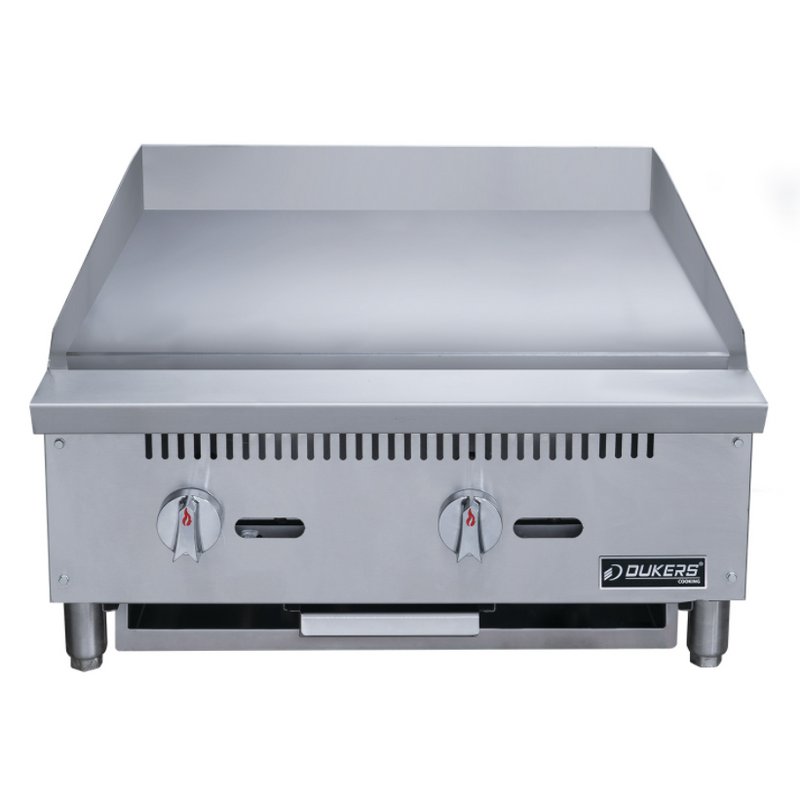 Dukers USA, DCGM24, Plancha con dos quemadores