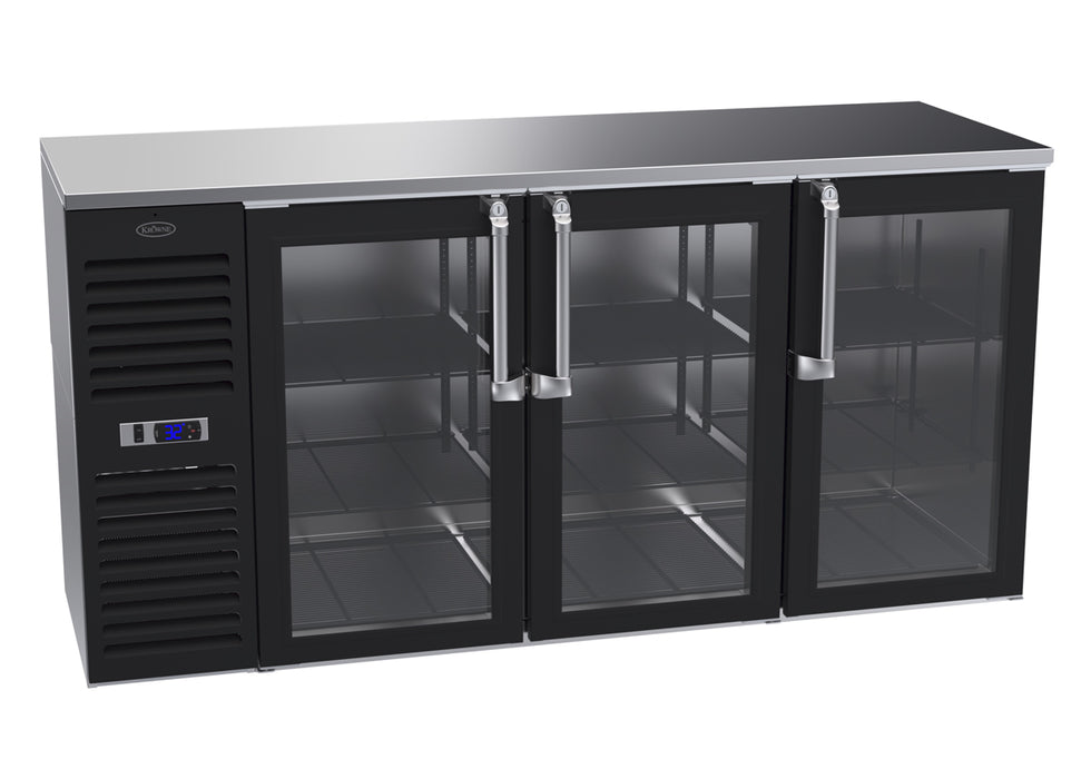 Krowne Metal, NS72L-GSS-LLL, Refrigeration- Self-Contained Narrow Door Back Bar