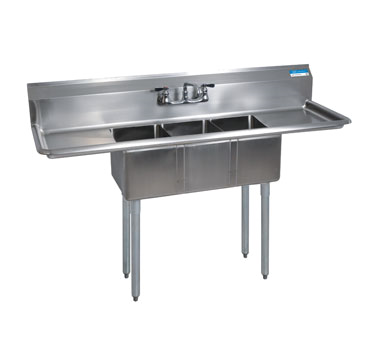 BK Resources, BKS-3-1220-12-12T, Sink, (3) Three Compartment