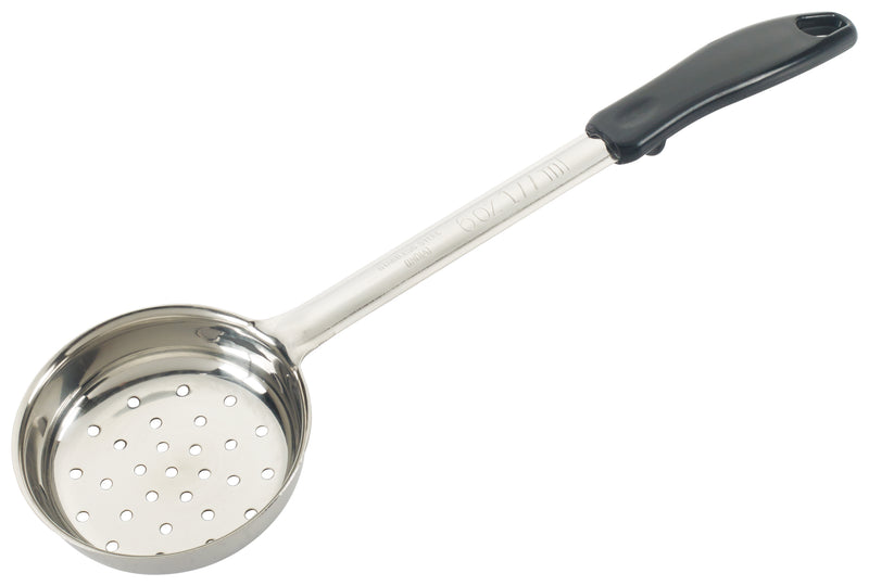 Winco, FPP-6, Spoon, Portion Control, Black, Stainless Steel