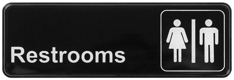 Winco, SGN-313, Sign, Compliance, 9" L, Black