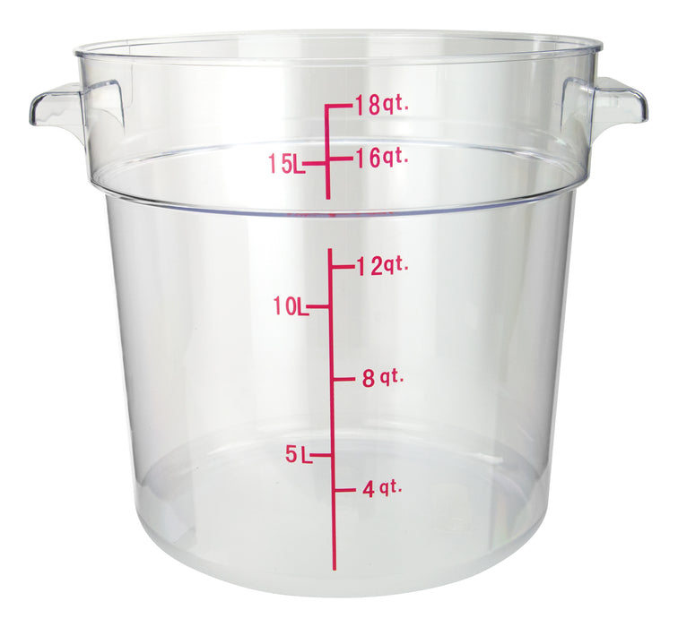 Winco, PCRC-18, Round Food Storage Containers