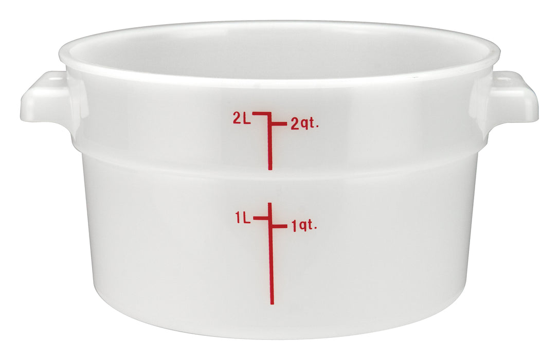 Winco, PPRC-2W, Round Food Storage Containers