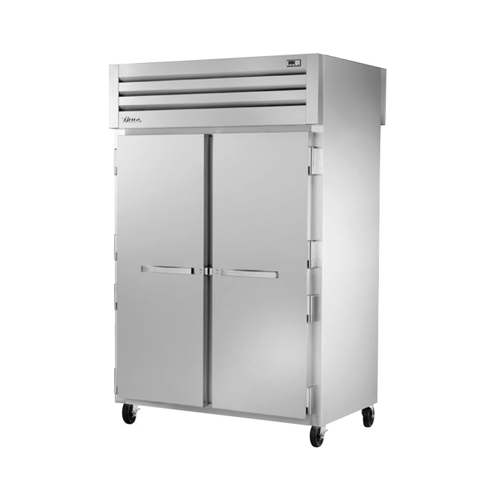 True Manufacturing, STA2RPT-2S-2G-HC, Refrigerator, Pass-Thru, 115V, Two-Section, Glass Door