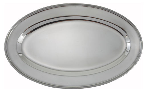 Winco, OPL-14, Platter, Stainless Steel