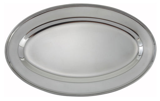 Winco, OPL-14, Platter, Stainless Steel
