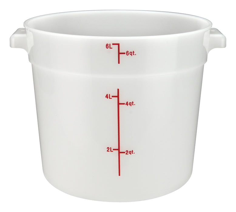 Winco, PPRC-6W, Round Food Storage Containers