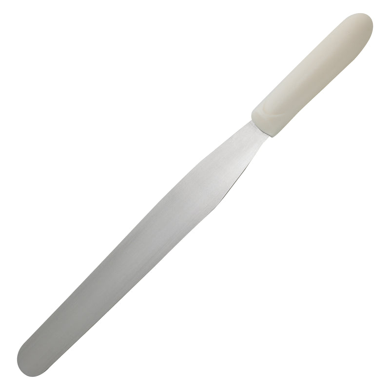 Winco, TWPS-9, Spatula, Baker's, Polypropylene, White, Stainless Steel