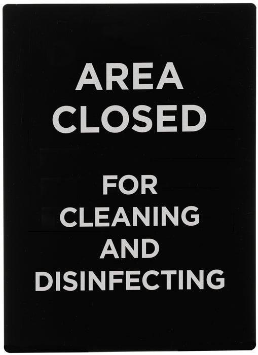 Winco, SGN-807, Area Closed For Cleaning & Disinfecting Sign