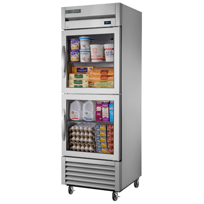 True Manufacturing, T-23G-2-HC~FGD01, Refrigerador, Acceso rápido, 115V, Una sección, Puerta de cristal