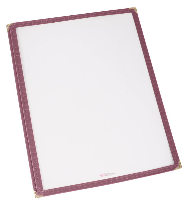 Winco, PMC-14U, Menu Cover, Burgundy, Plastic