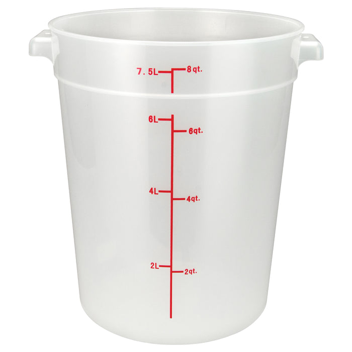 Winco, PTRC-8, Round Food Storage Containers