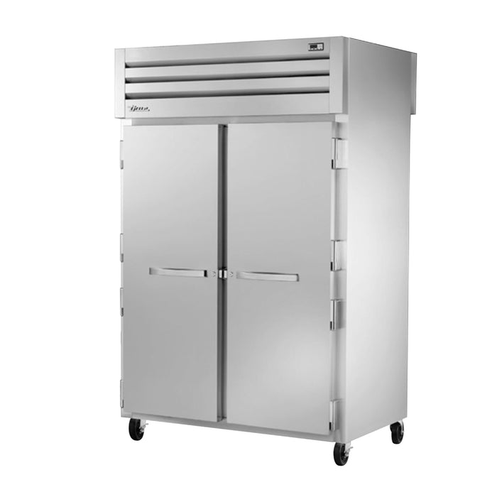 True Manufacturing, STA2RPT-2S-2S-HC, Refrigerator, Pass-Thru, 115V, Two-Section, Stainless Steel Door