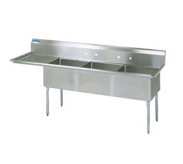 BK Resources, BKS-3-24-14-24LS, Sink, (3) Three Compartment