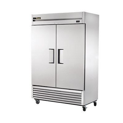True Manufacturing, T-49F-HC, Congelador, Vertical, 115V, Dos Secciones, Puerta de Acero Inoxidable