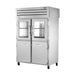 True Manufacturing, STR2RPT-2HG/2HS-2G-HC, Refrigerator, Pass-Thru, 115V, Two-Section, Glass Doors
