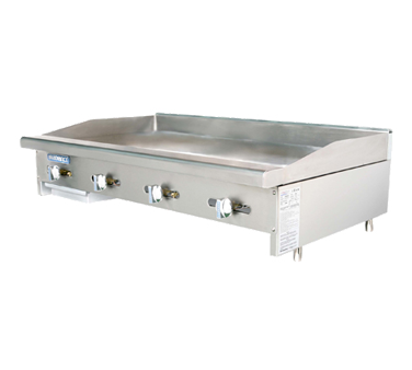 Turbo Air, TAMG-48, Plancha, Gas, Encimera, Resistente al calor, 3" An.
