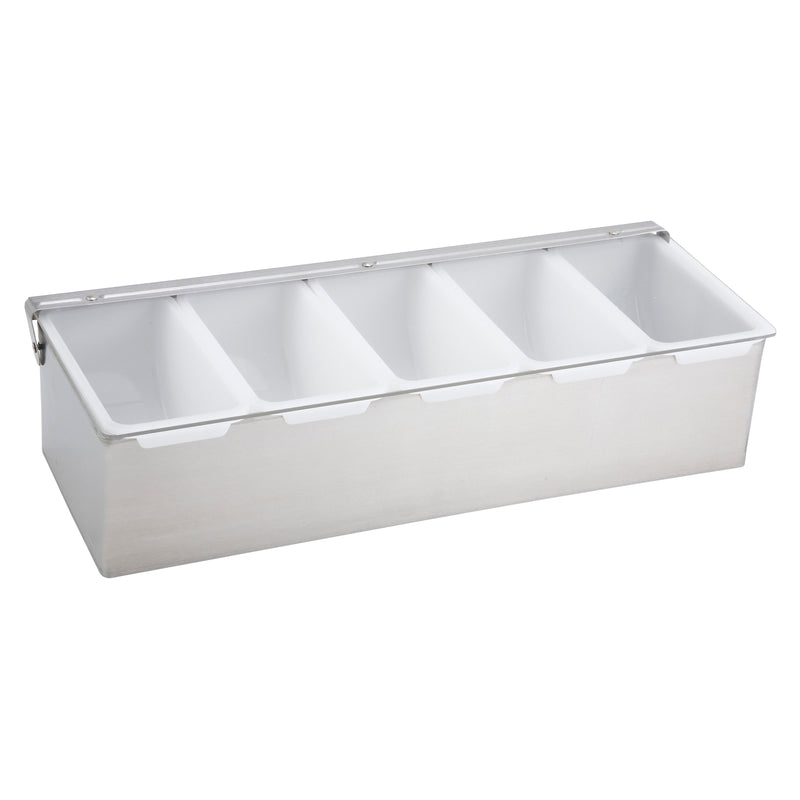 Winco, CDP-5, Condiment Caddy, Countertop Organizer, Stainless Steel
