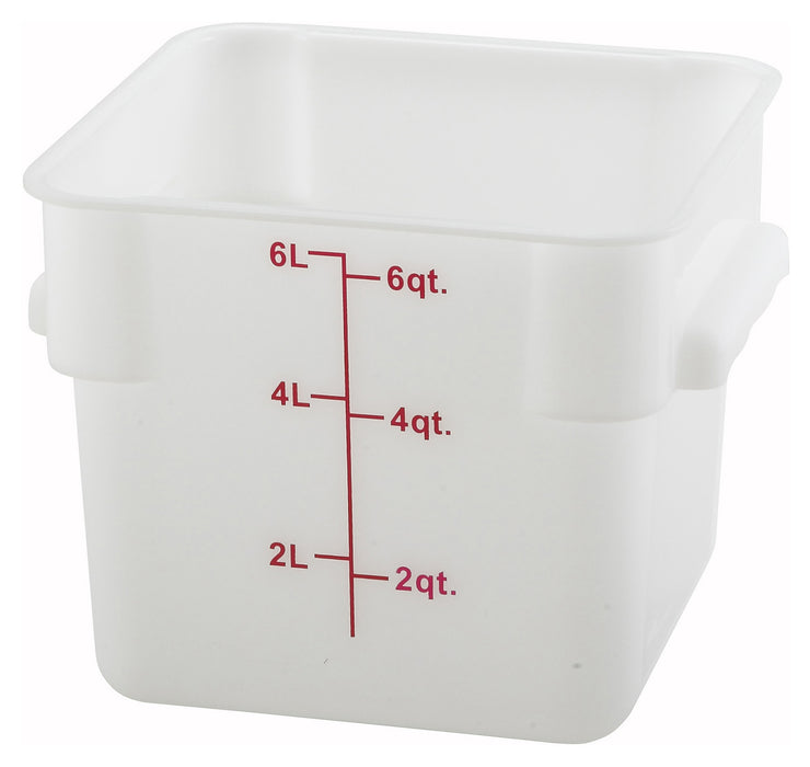 Winco, PESC-6, Square Food Storage Containers