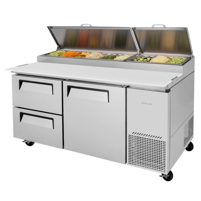 Turbo Air, TPR-67SD-D2-N, Refrigerated Counter, Pizza Prep Table