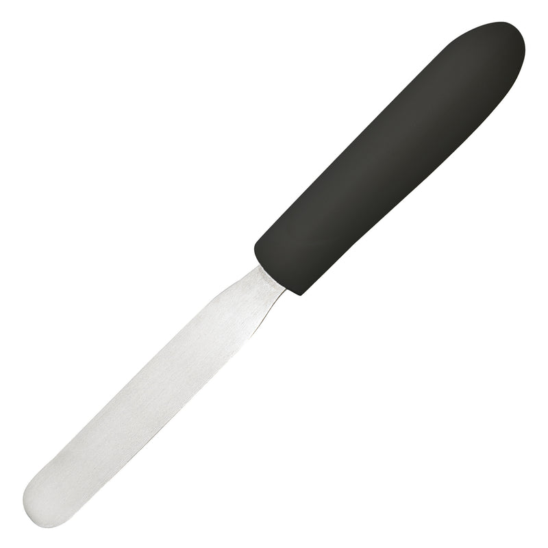 Winco, TKPS-4, Spatula, Baker's, Polypropylene, Black, Stainless Steel