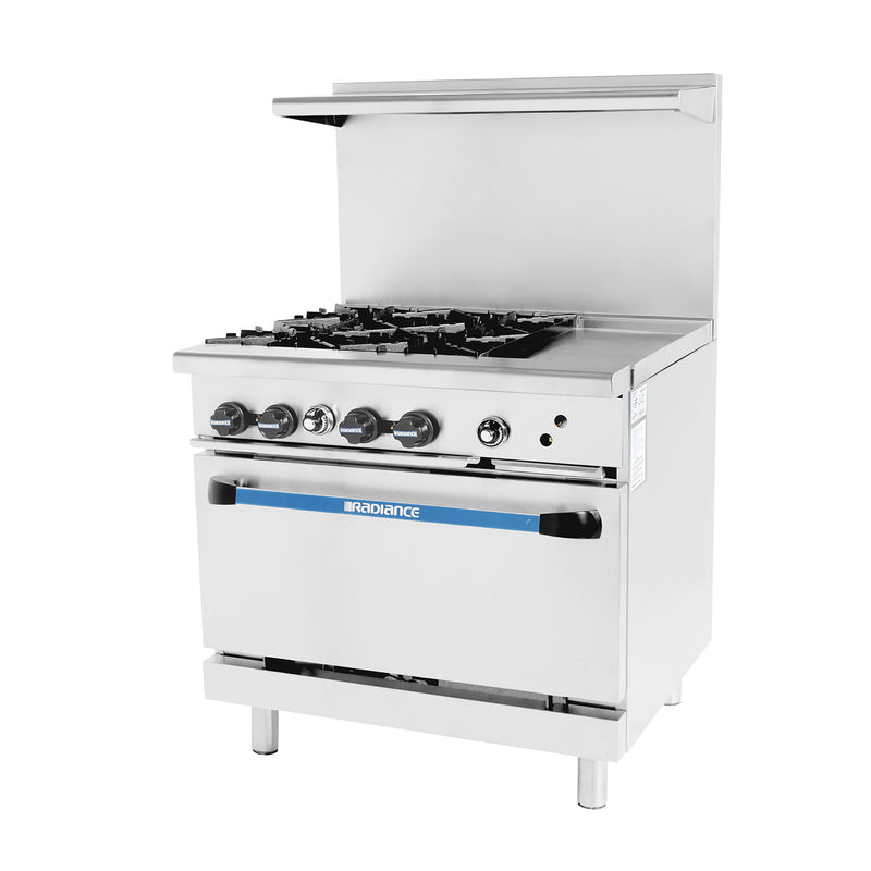 Turbo Air, TARG-4B12G, Cocina, Restaurante 36", Gas, 4 Quemadores