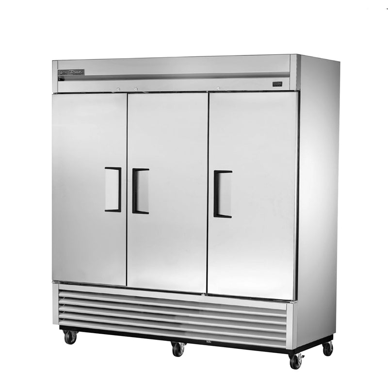 True Manufacturing, TS-72-HC, Refrigerador, Acceso rápido, 115V, Tres secciones, Puerta de acero inoxidable