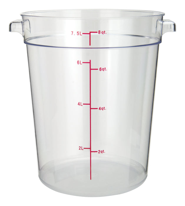 Winco, PCRC-8, Round Food Storage Containers