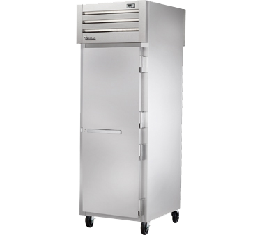 True Manufacturing, STG1RPT-1S-1S-HC, Refrigerator, Pass-Thru, 115V, One-Section, Stainless Steel Door