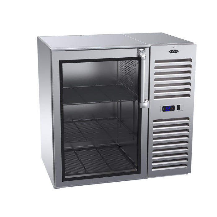 Krowne Metal, BS36R-KNS-R, Refrigeration- Self-Contained Back Bar Cooler