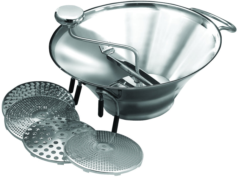 Winco, SVM-12, Food Mill, 5 Quart, Stainless Steel, 12.62" L