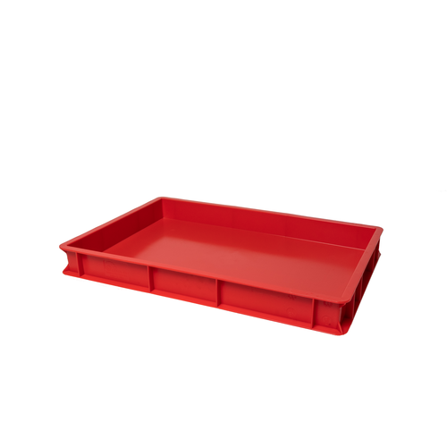 AMPTO VAS007R Pizza Dough Box 23-5/8'' x 15-3/4'' x 2-3/4''. Red