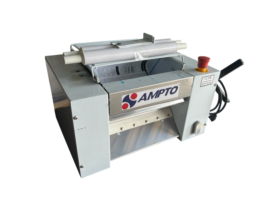 (OPEN BOX) AMPTO CL-300SL Dough Roller & Sheeter, table top, 12'' roll width, 4.5 lbs dough capacity, 66 RPM, 1/2 HP, 110v/60/1-ph