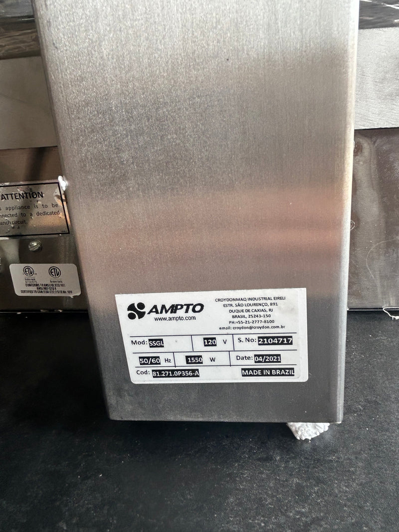 (DENT) AMPTO SSGL Sandwich Grill, electric, single, 17"W x 18" D