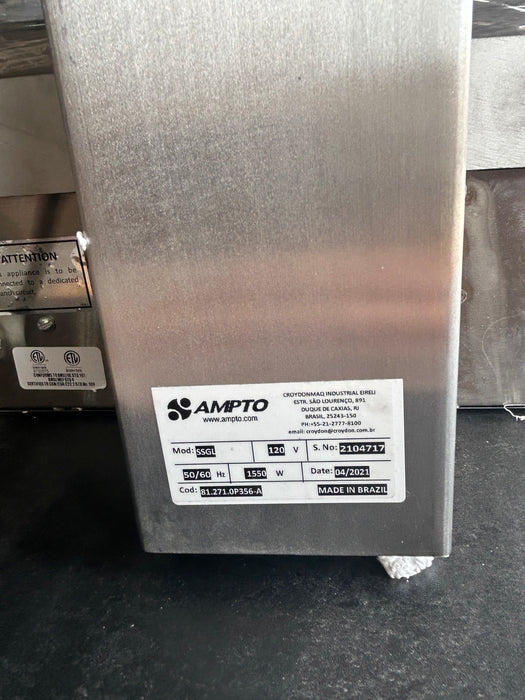 (DENT) AMPTO SSGL Sandwich Grill, electric, single, 17"W x 18" D