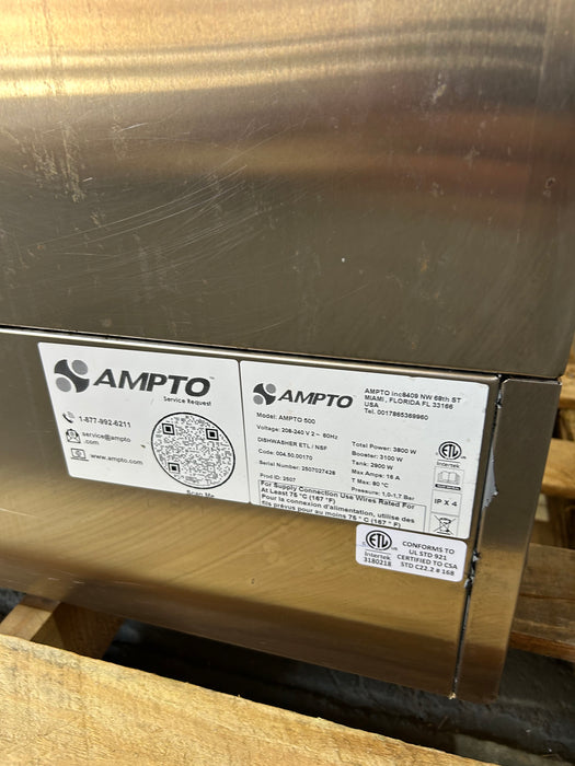 (Used) AMPTO 500 Dishwasher undercounter
