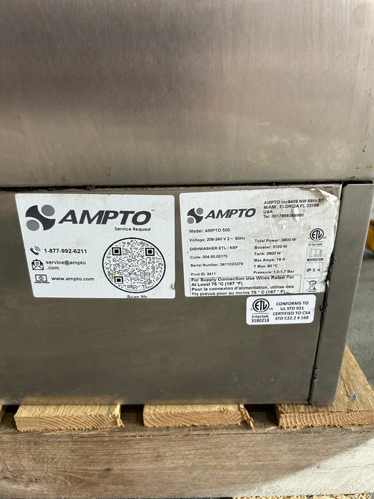 (USED) AMPTO 500 Dishwasher undercounter