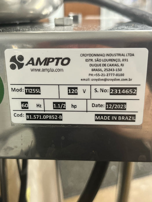 (REFURBISHED) AMPTO TI25 Blender 25 Liters (6 Gallons) 110V. All SS Construction ETL/NSF (Copy)