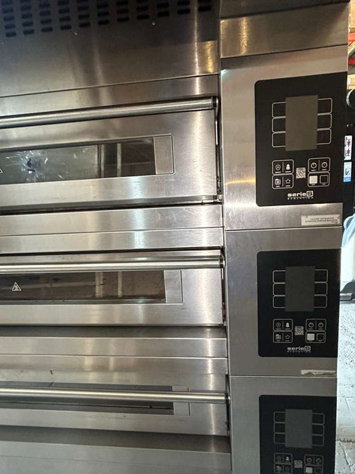 (Used) MORETTI FORNI S120E Electric Pizza oven 3 deck with Steamers
