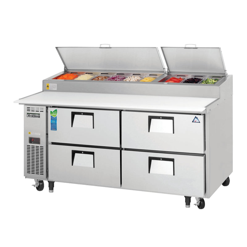 Everest Refrigeration, EPPR2-D4, Mostrador refrigerado, Mesa de preparación de pizza