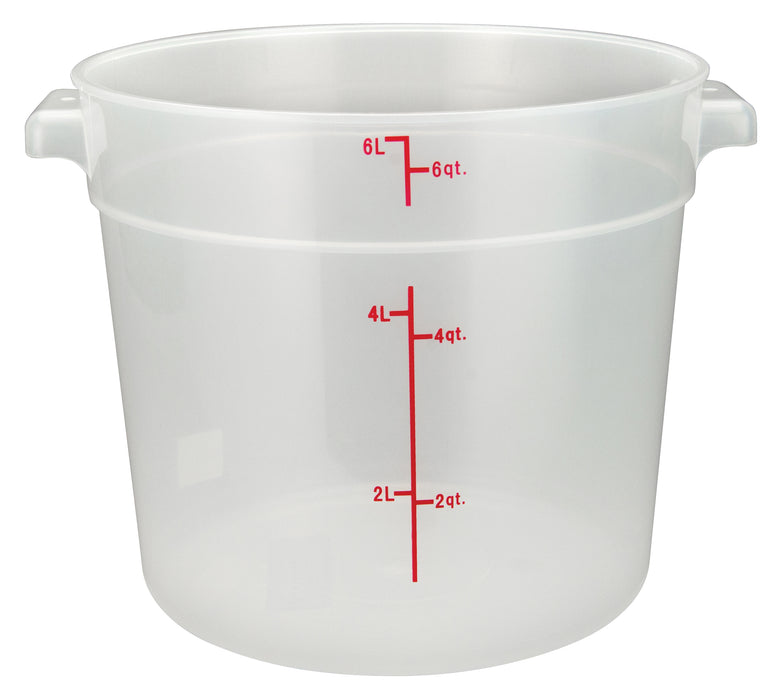 Winco, PTRC-6, Round Food Storage Containers