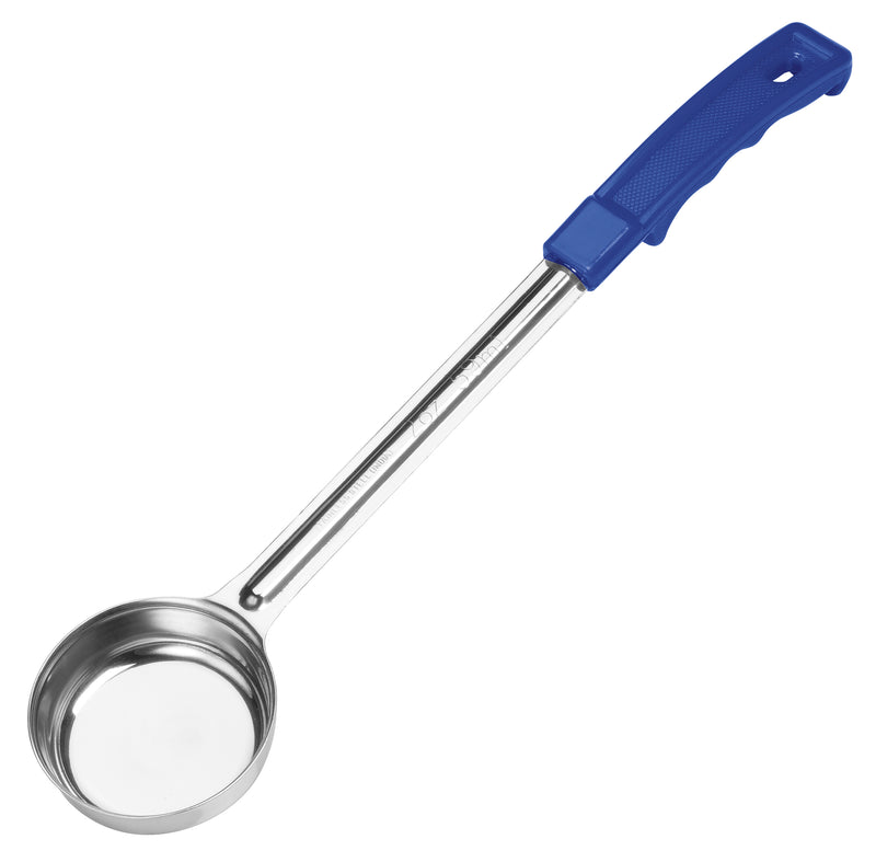 Winco, FPSN-2, Spoon, Portion Control, Solid, Blue, Stainless Steel