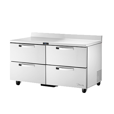 True Manufacturing, TWT-60D-4-HC~SPEC3, Mostrador refrigerado, Encimera de trabajo, 115V, (1) Cubeta de 12" X 20" X 6", Hecho en EE. UU.
