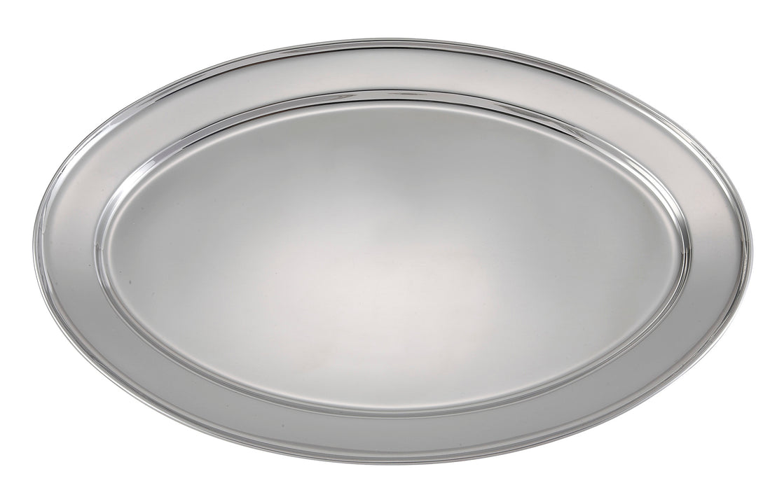 Winco, OPL-22, Platter, Stainless Steel