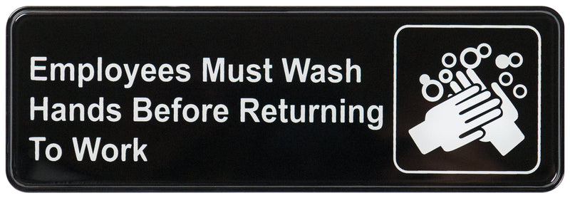 Winco, SGN-322, Sign, Compliance, 9" L, Black