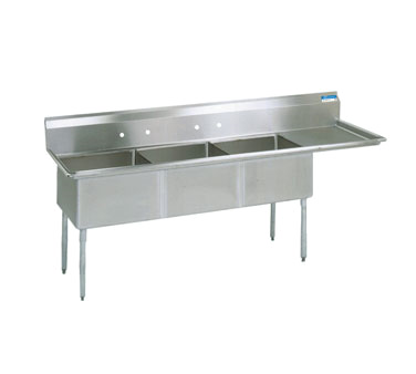 BK Resources, BKS-3-24-14-24RS, Sink, (3) Three Compartment